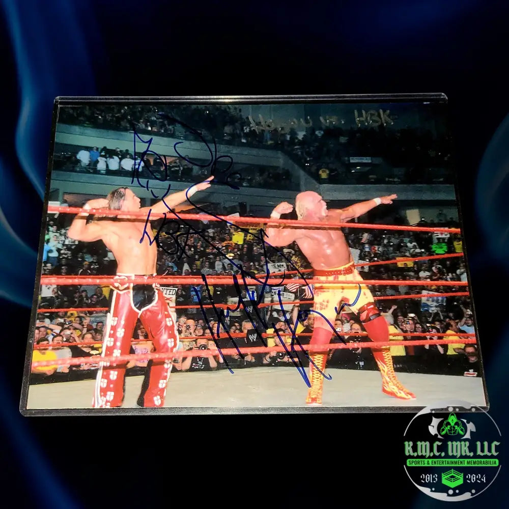 *Wwe Shawn Michaels Hbk & Hulk Hogan Dual Signed Autographed Inscribed ’Hogan Vs Hbk’ 8X10