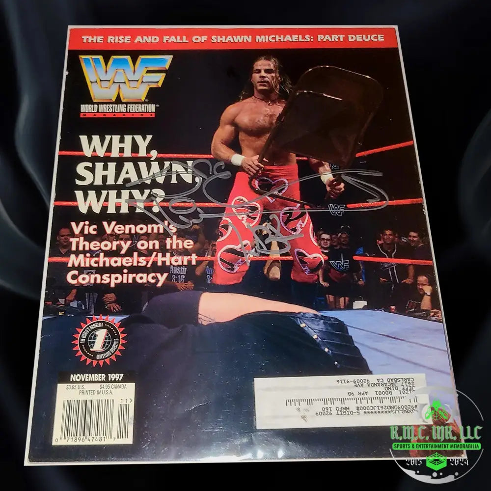 *Wwe Shawn Michaels Hbk Signed Autographed Original Nov 1997 Wwf Magazine #Hbkmag139