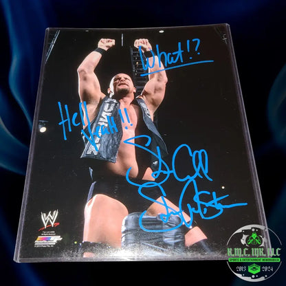 *Wwe Stone Cold Steve Austin Signed Autographed & Inscribed ’Hell Yeah!’ ’What!?’ 8X10