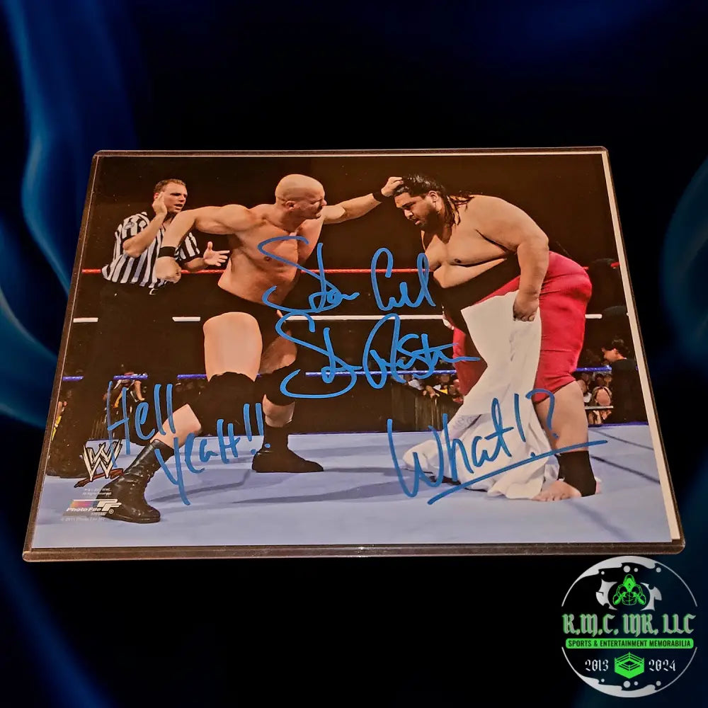 *Wwe Stone Cold Steve Austin Signed Autographed & Inscribed ’Hell Yeah!’ ’What!?’ 8X10