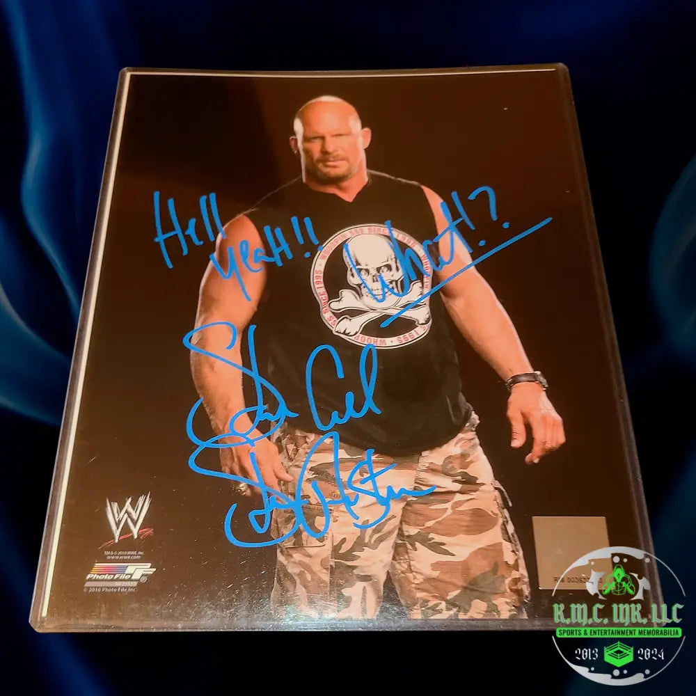 *Wwe Stone Cold Steve Austin Signed Autographed & Inscribed ’Hell Yeah!’ ’What!?’ 8X10
