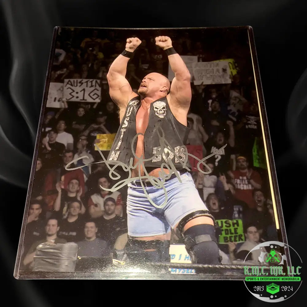 *Wwe Stone Cold Steve Austin Signed Autographed Silver 8X10 Photo* #Austin316
