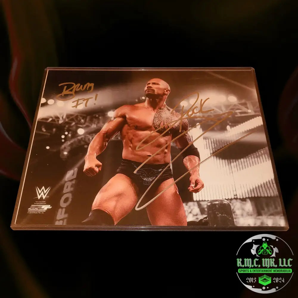 *Wwe The Rock Signed Autographed & Inscribed ’Bring It!’ Silver Ink 8X10 Photofile* #Rock5