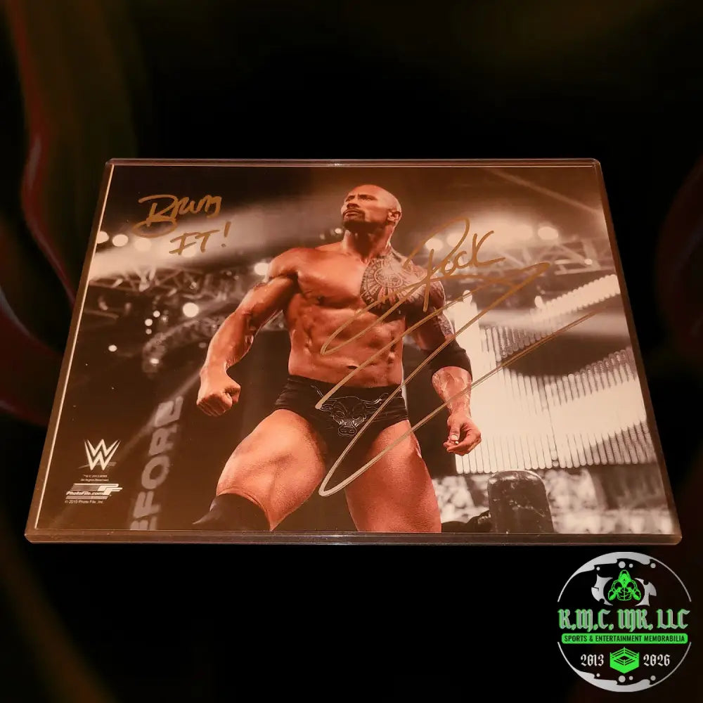 *Wwe The Rock Signed Autographed & Inscribed ’Bring It!’ Silver Ink 8X10 Photofile* #Rock5
