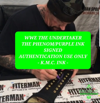 *Wwe The Undertaker Phenom Signed Autographed Wwf Winged Eagle Championship Title Custom W/ Purple