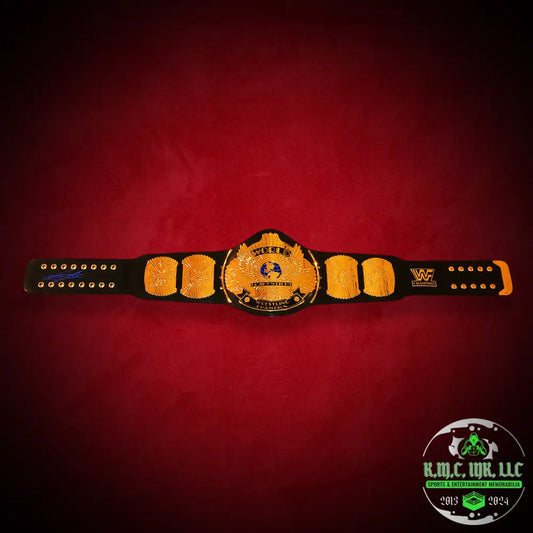 *Wwe The Undertaker Phenom Signed Autographed Wwf Winged Eagle Championship Title Purple Ink