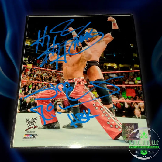 *Wwe Triple Hhh & Shawn Michaels Hbk Dual Signed Autographed Dx 8X10 Photfile Dx#110