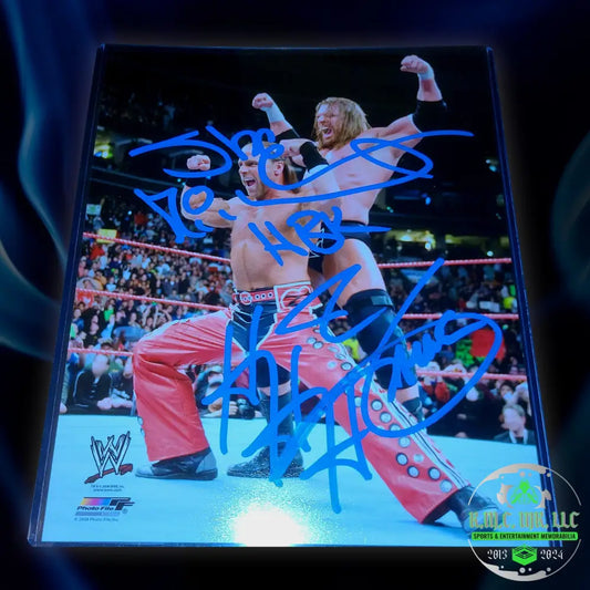 *Wwe Triple Hhh & Shawn Michaels Hbk Dual Signed Autographed Dx 8X10 Photfile #Dx107