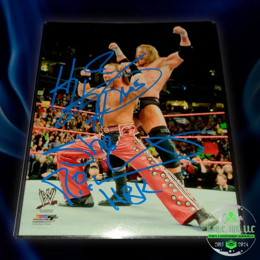 *Wwe Triple Hhh & Shawn Michaels Hbk Dual Signed Autographed Dx 8X10 Photfile #Dx109