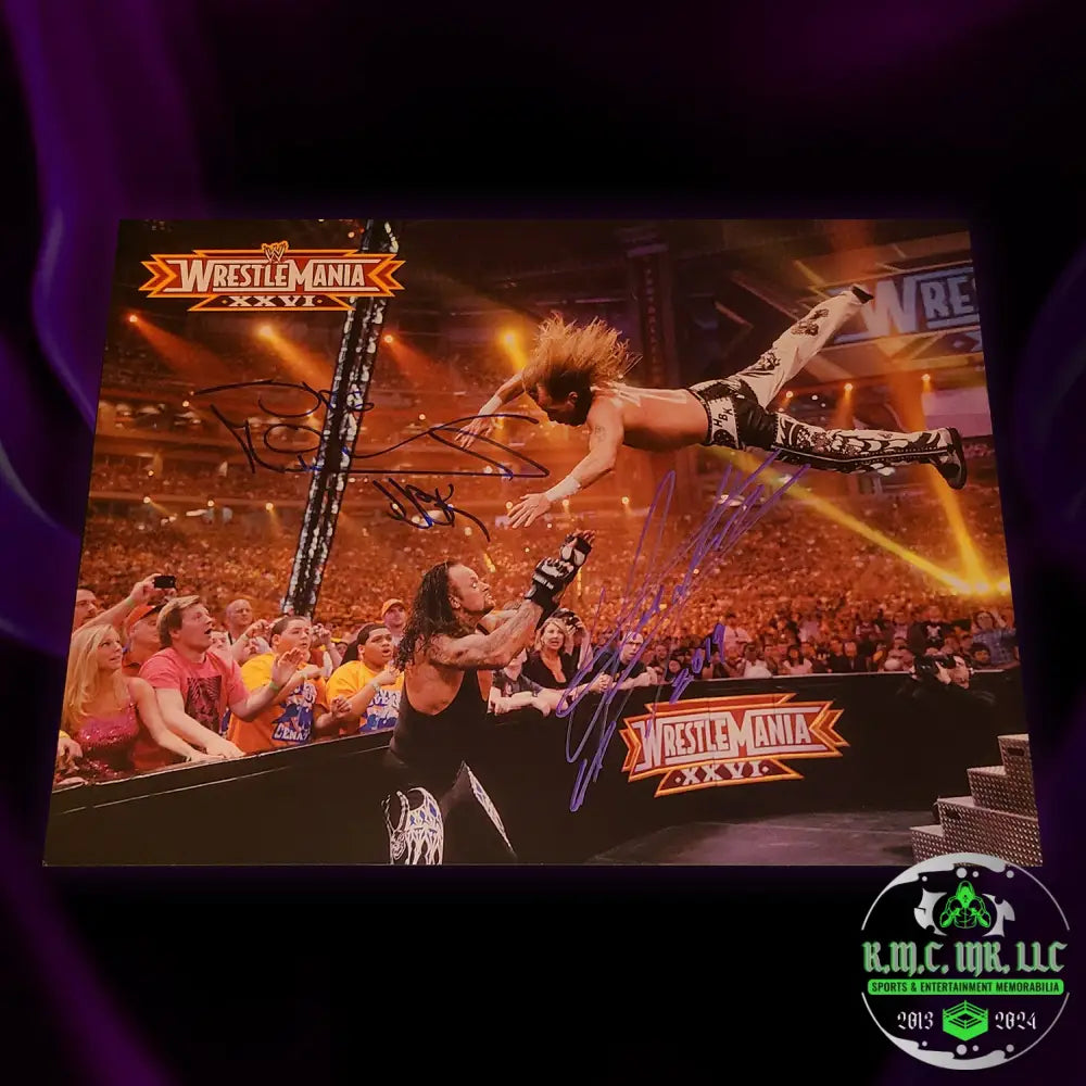 *Wwe Undertaker & Shawn Michaels Hbk Dual Signed Autographed Mania 26 11X14 Photo* #Takerhbk339