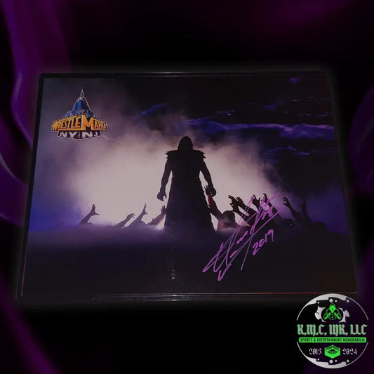 *Wwe Undertaker Signed Autographed Custom 11X14 Purple Darkness P2* #Taker341