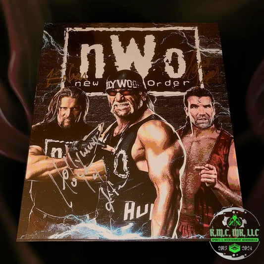 *Wwe/Wcw Nwo Hollywood Hogan Kevin Nash Scott Hall 3X Signed 11X14 Custom Collage* #Nwo264