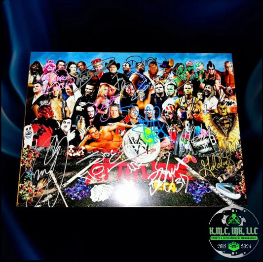 *Wwe/Wwf Attitude Era Roster Autographed & Signed By Stone Cold Steve Austin/Shawn Michaels
