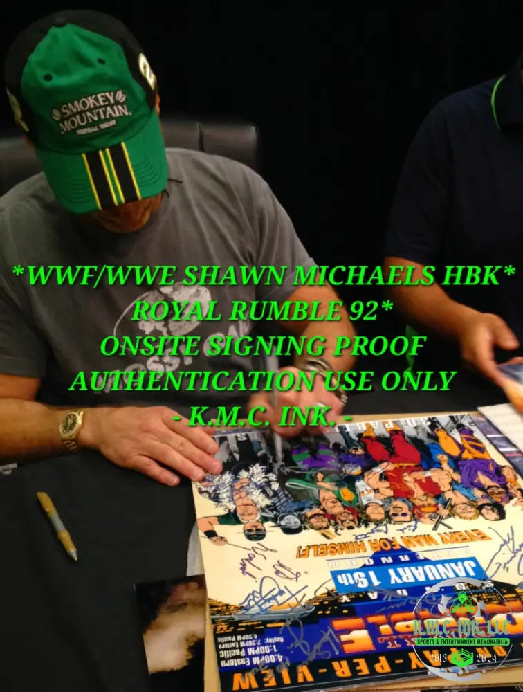 *Wwe/Wwf Royal Rumble 1992 16X20 Custom Poster Signed Autographed By Hulk Hogan/Ric Flair/Shawn