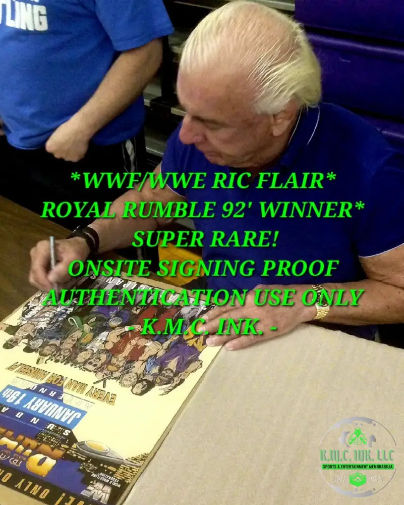 *Wwe/Wwf Royal Rumble 1992 16X20 Custom Poster Signed Autographed By Hulk Hogan/Ric Flair/Shawn