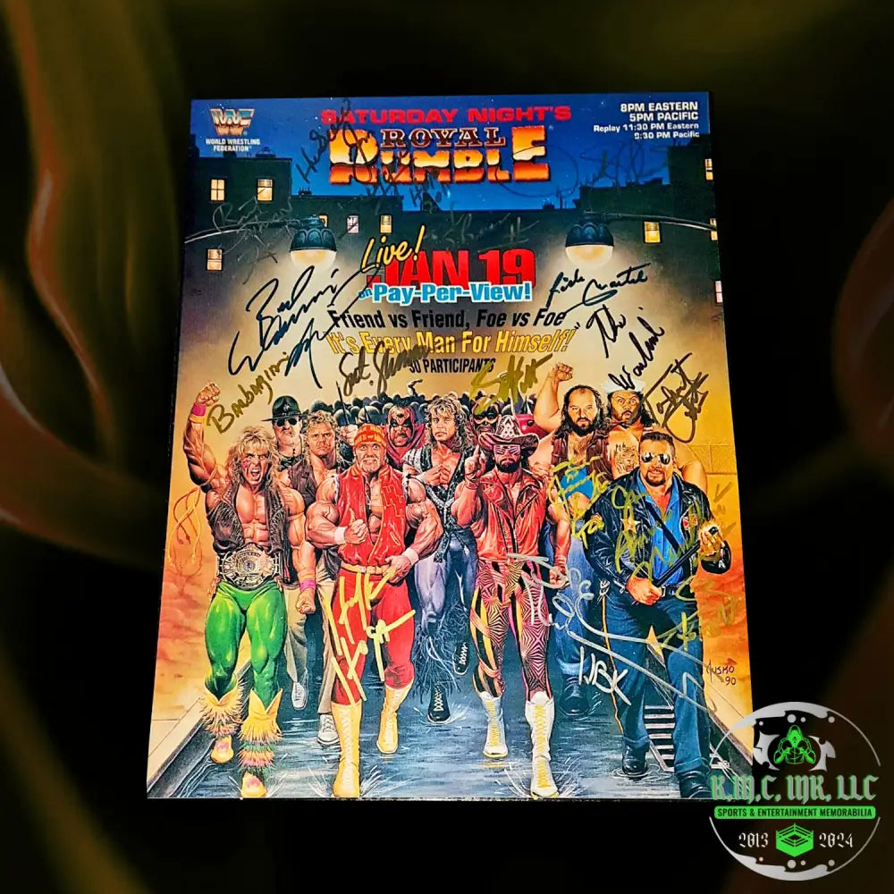 *Wwe/Wwf Royal Rumble 16X20 Custom Poster Signed Autographed By Hulk Hogan/Shawn Michaels Hbk/Bret