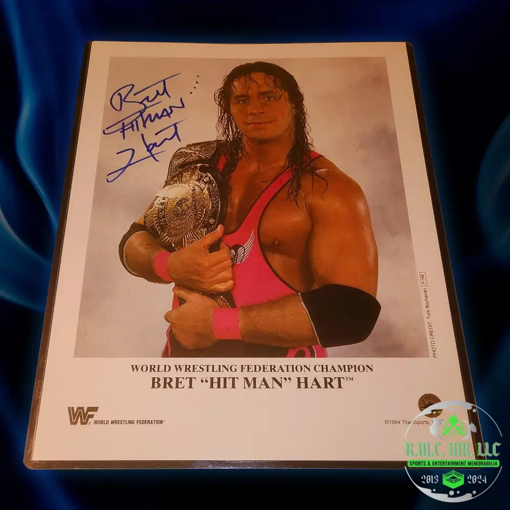 *Wwf/Wwe Bret Hitman Hart Signed Autographed 11X14 Promo Photo W/Holo* #Bret272