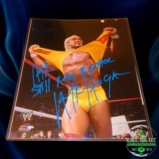 *Wwf/Wwe Hulk Hogan Signed Autograph & Inscription ’Hulk Still Rules Brother’ 8X10 Photofile*