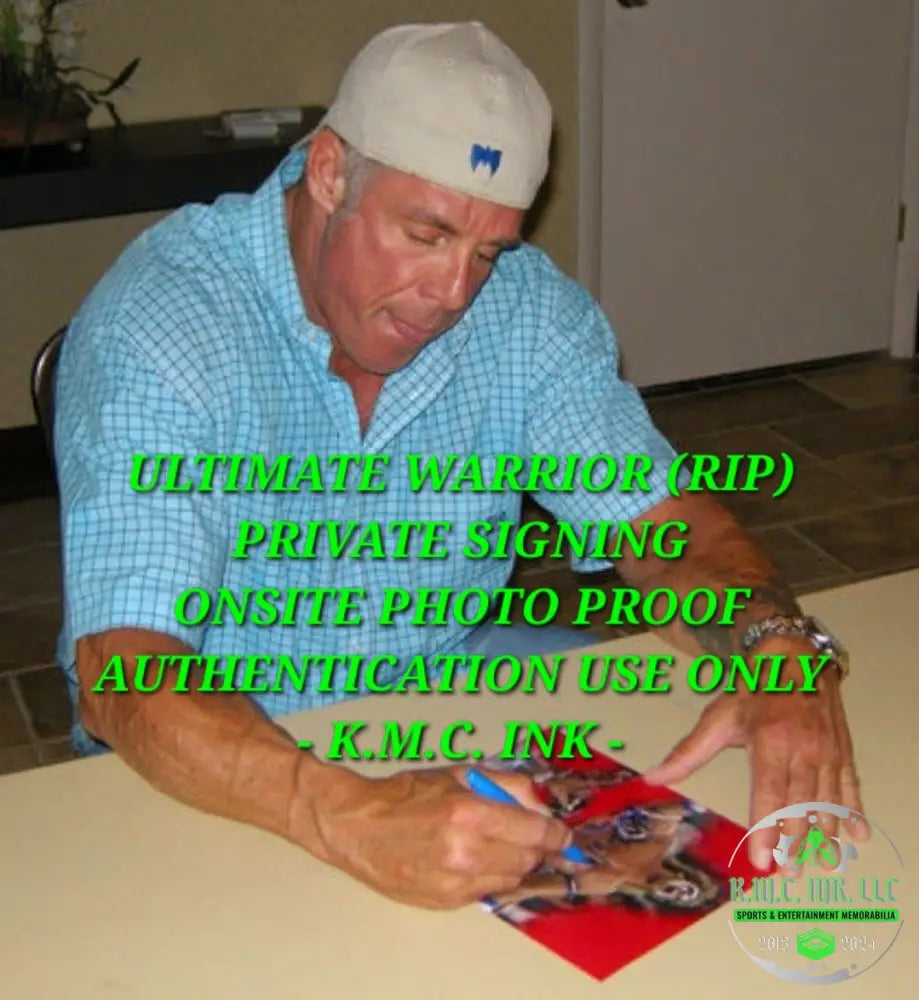 *Wwf/Wwe Ultimate Warrior Signed Autographed 8X 10 Red Photo Collage W/ Project Holo* #War154