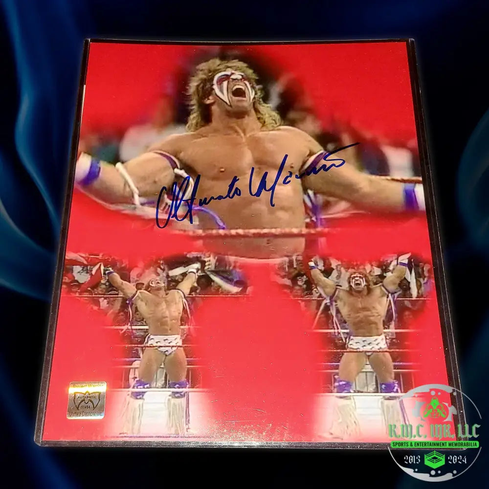 *Wwf/Wwe Ultimate Warrior Signed Autographed 8X 10 Red Photo Collage W/ Project Holo* #War154